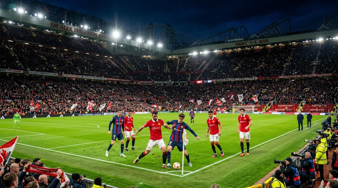 Watching football match highlights on high definition modern screens